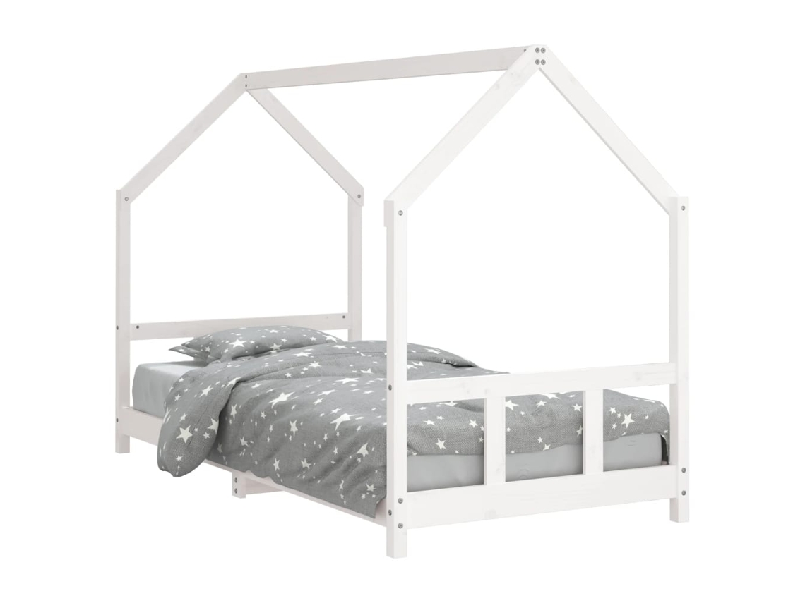 Kids Bed Frame, Kids Bed Frames Vidaxl Branco Madeira De Pinho (90 X 190 Cm)