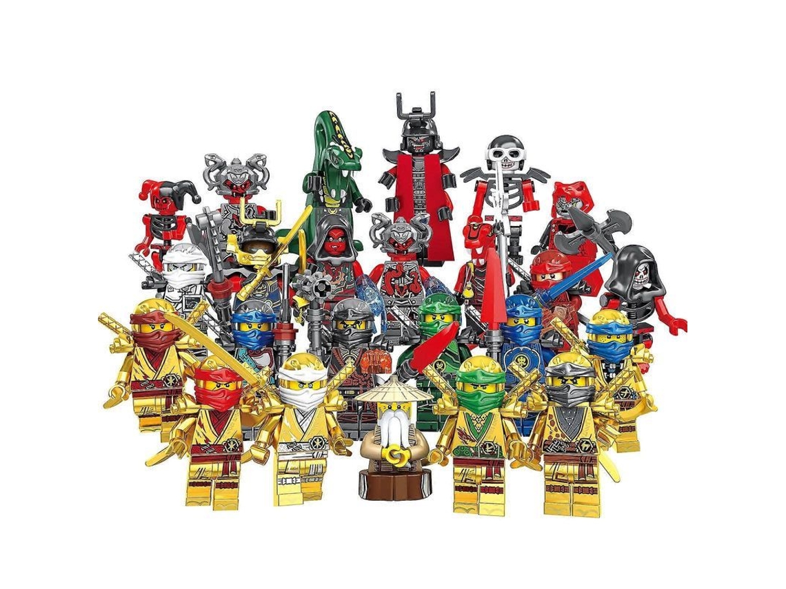 2026 juguete de Construcción Ninja Dorado, 24 Piezas, Bloques de Construcción para Niños, Regalo, Edades de 7 a 14 Años.