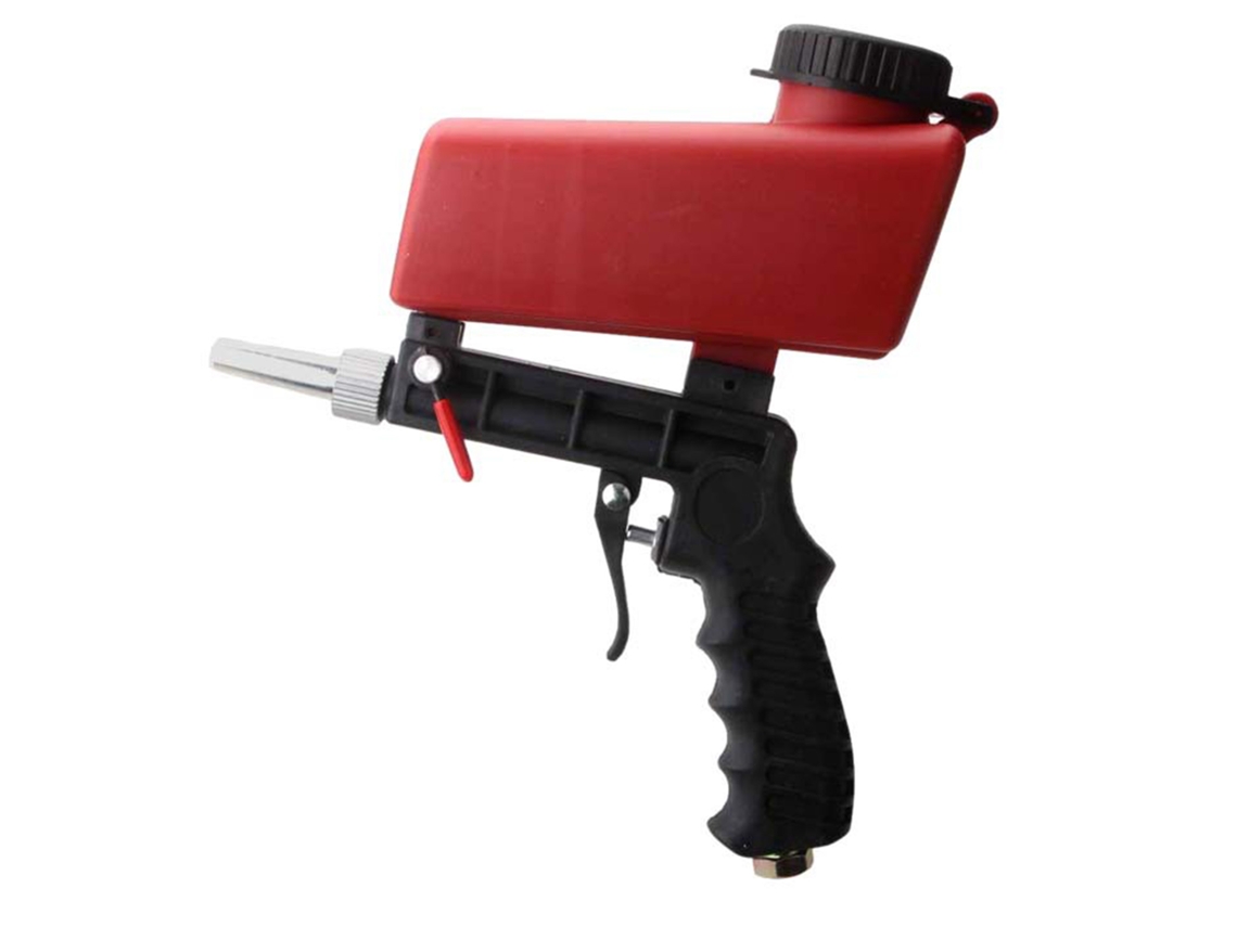 Pistola de jateamento pneumática manual de 90 MPa para remoção de ferrugem e polimento de metais vermelhos.