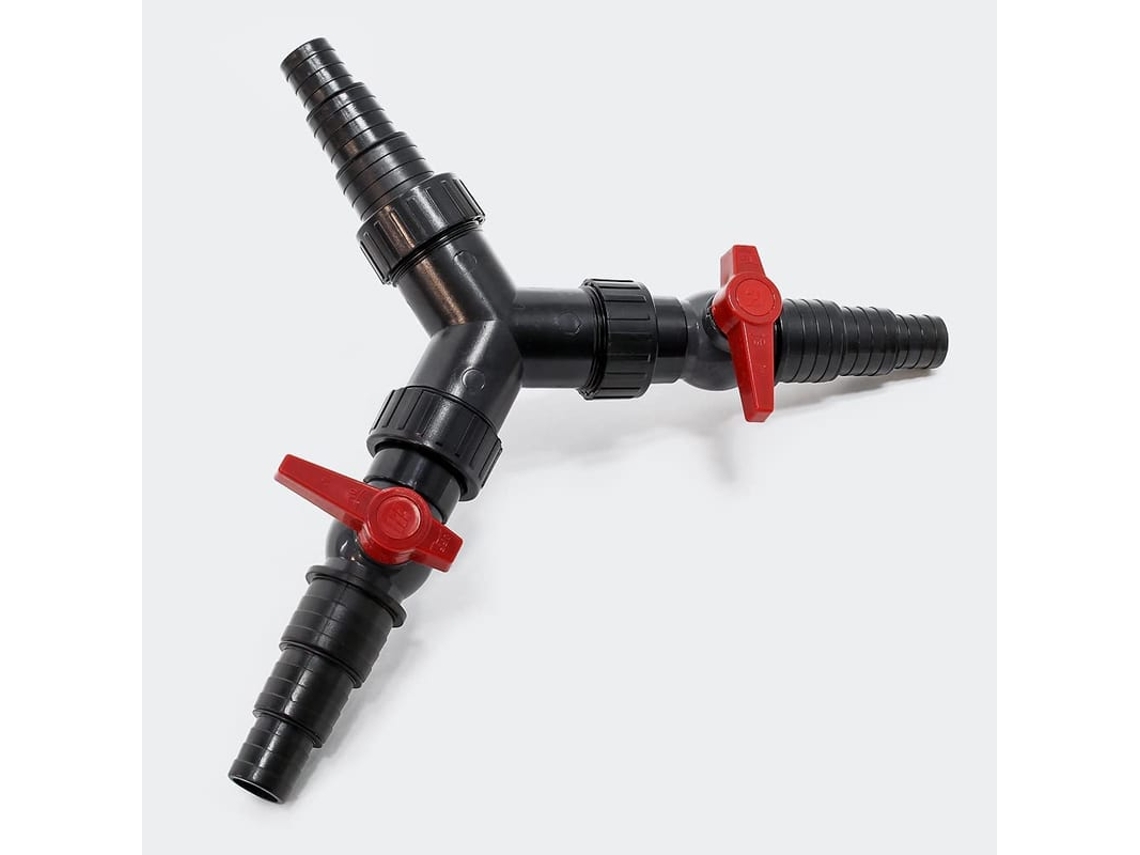 Distribuidor Y 25/32/38mm (1"/1 1/4"/1 1/2") Mangueira De Pia Com 2 Válvulas De Ajuste