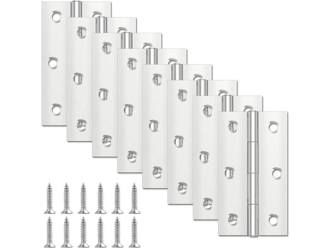 Bisagras De Puerta Linjou 68mm × 38mm, Acero Inoxidable Para Madera, Bisagras Para Puertas Internas Y Externas