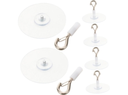 Ganchos Adesivos Para Mosquiteiros, Conjunto Com 6 Unidades, Base De 6, 5cm, Para Pendurar Cortinas E Dosséis Em Camas