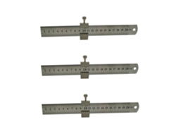 Conjunto De 3 Batentes De Régua Métrica Em Aço Inoxidável Para Marcenaria, Com Clipe De Bolso, Ferra Gokoco