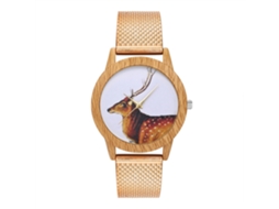 Relógio de Pulso Casual Unissex com Pulseira de Silicone e Movimento de Quartzo Ouro Rosa