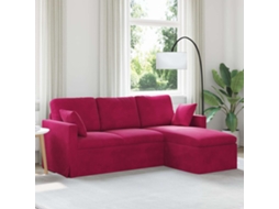 Vidaxl Sofá Vinho Vermelho 198 X 134 X 80 Cm Veludo