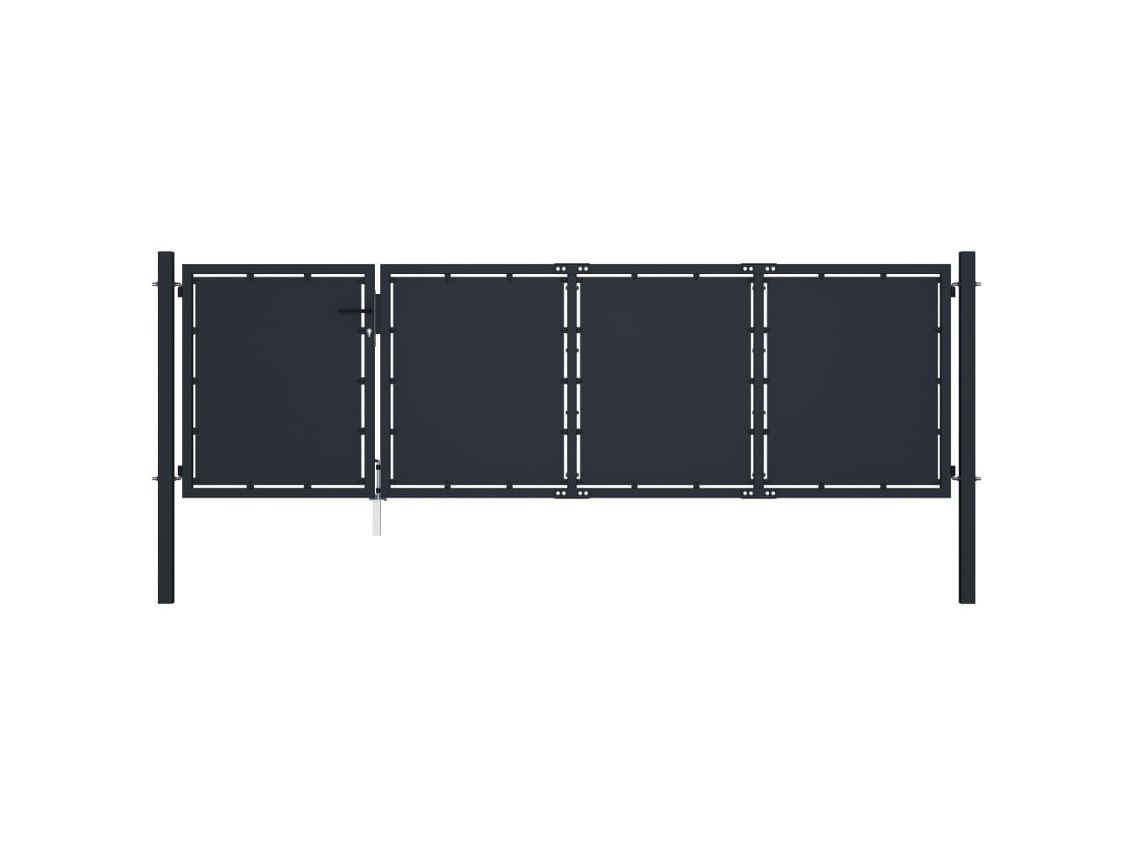 Fence Gate, Fence Gates Vidaxl Antracite Aço (350 X 75 Cm)
