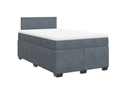 Cama Boxspring com Colchão 120x190 cm Veludo Cinzento Escuro MAISON EXCLUSIVE