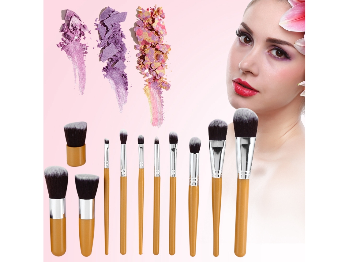 Kit Pincéis Maquiagem Sombras Corretivo
