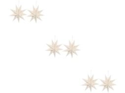 Conjunto De 3 Abajures Decorativos De Papel Com Estrelas Brancas Para Luminárias De Natal Suspensas, Capas Elegantes Para Lâmpadas