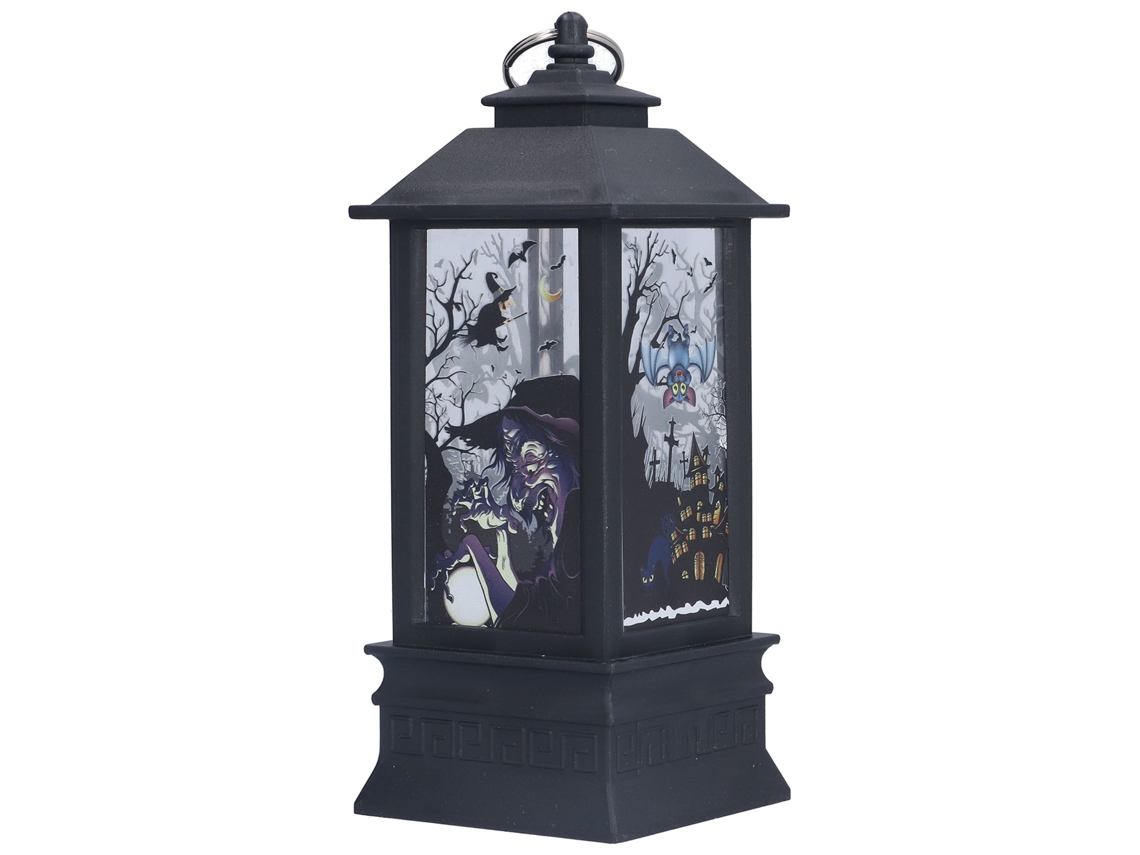 Lanterna de Halloween com Led Chama de Velas | S/MARCA