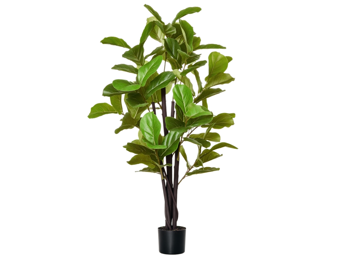 Ficus Artificial para Interiores e Exteriores. Planta Artificial Realista com 78 Folhas. 130cm Ge