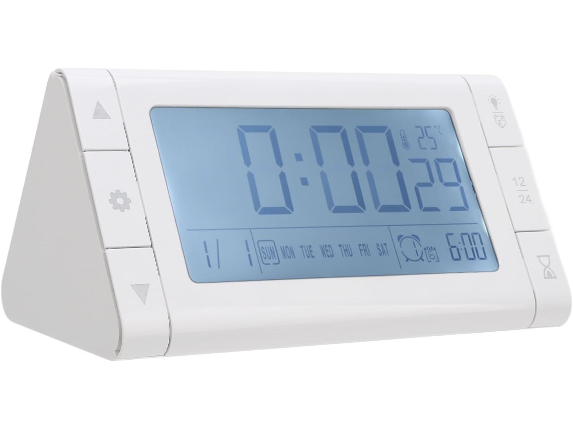 Despertador Digital Com 3 Configurações De Alarme, Exibição De Hora/data/semana/temperatura, Função Gokoco