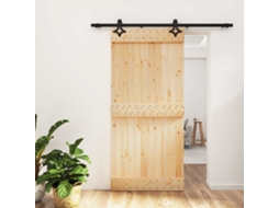 Vidaxl Porta Deslizante 95 X 210 Cm Natural E Preto