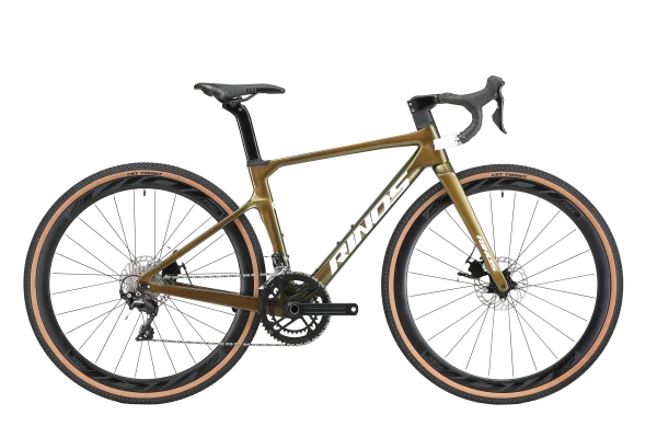 Bicicleta de cascalho de carbono RINOS Sandman3.0 Shimano R7000 Ouro 53 cm