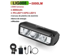 Luz De Guidão (4000mah) - 3000 Lúmens - Carregamento Usb - À Prova D'água - Para Bicicletas De Montanha E Estrada