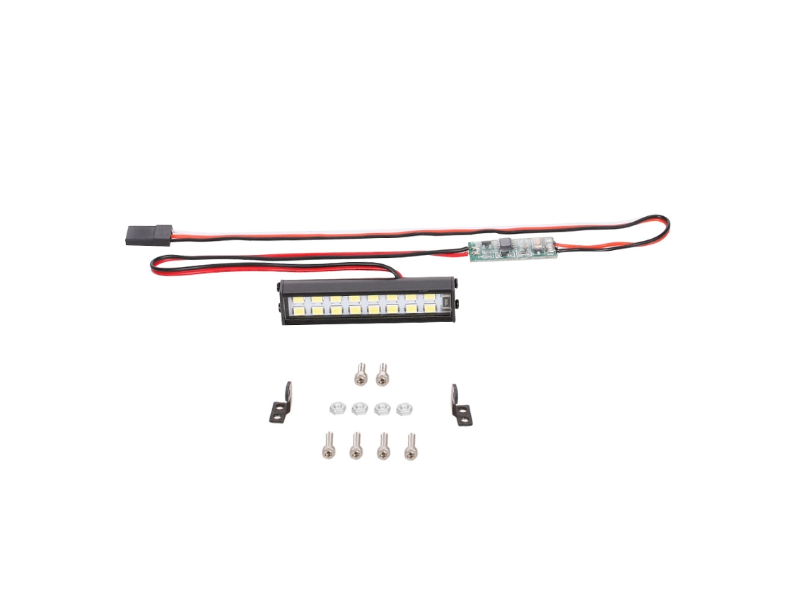 Barra De Luces Led Rc De 2,2 Polegadas Metálica Para Carros Rc 1/10 Traxxas Trx-4 Trx-6 Axial Scx10 Tamiya Hpi