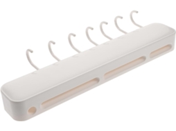 Gancho De Parede Autoadesivo De Plástico Branco Resistente