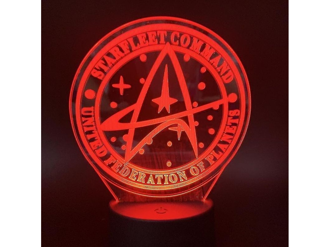 Lâmpada De Mesa 3d Led Star Trek Para Crianças, Luz Noturna Com Controle Remoto E Toque, Presente E Decoração Residencial