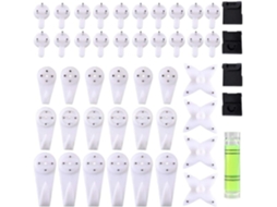 Kit De Ferragens Para Pendurar, Com 47 Ganchos Multifuncionais E Nível De Bolha Para Fixação Segura E Decoração Da Casa