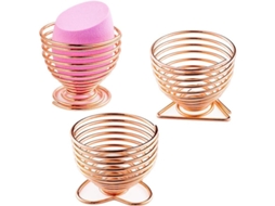 2026 3 Suportes para Esponjas de Maquillaje Portáteis de Aço Inoxidável com Design de Ventilação e Estabilidade