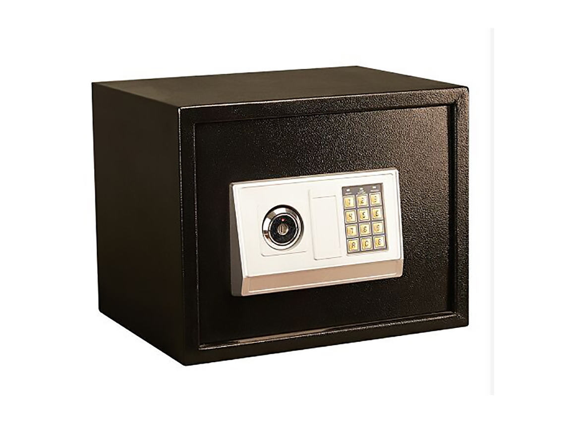 Cofre Eletrônico Com Senha (20 L, Grande, Preto)