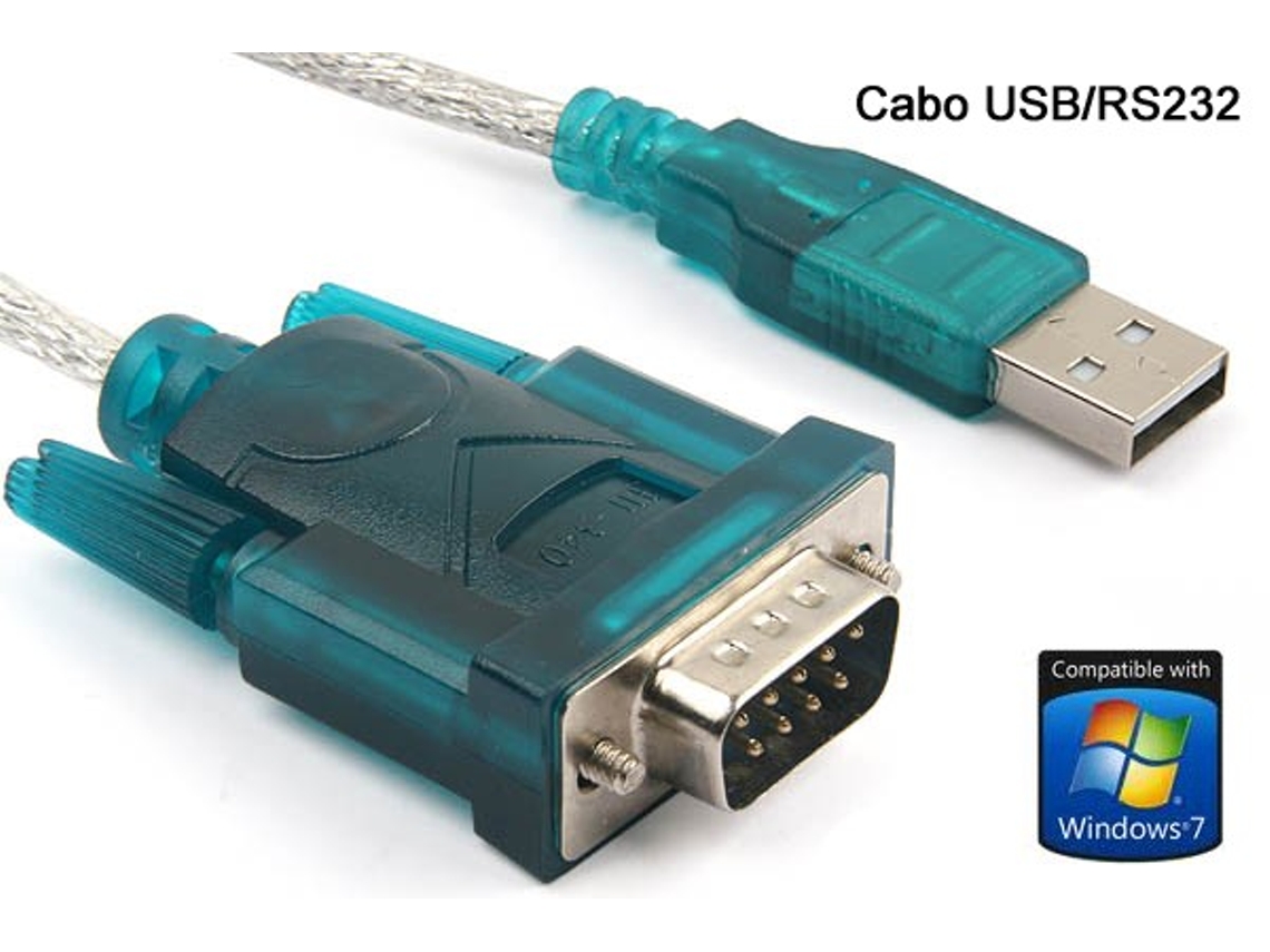 Cabo Adaptador Usb para Rs232 Porta Serial 9 Pinos Db9