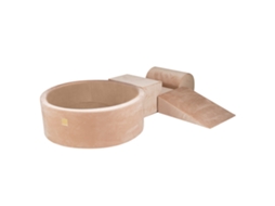 Conjunto de Jogos de Espuma com Caixa de Areia 200 Bolas de 7Cm Conjunto de Jogos para Criança Veludo Cotelê na Cor Areia Sem Bolas MEOWBABY
