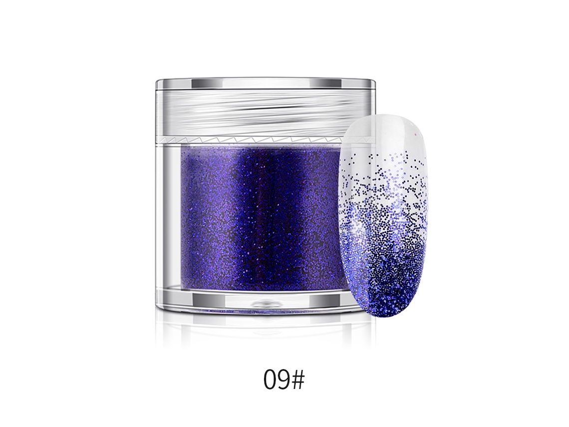 Pó De Glitter Para Unhas Pigmento De Manicure Em Garrafa 10g (azul Púrpura)