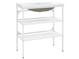 Washbasin Frame With Basin, Washbasin Frames With Basins Vidaxl Branco Ferro (79 X 38 X 83 Cm)