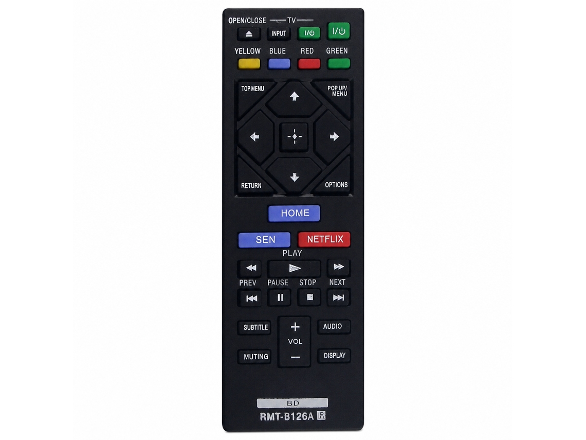 Comando À Distância De Substituição Para Leitor Blu-ray/dvd Sony Compatível Com Rmt-b126a
