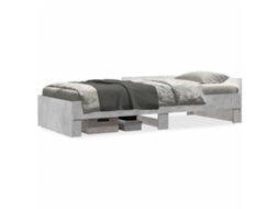 Bed Frame, Bed Frames Vidaxl Cinzeto Madeira Processada (75 X 190 Cm)