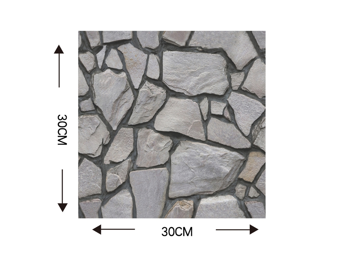 Papel de parede Baok 3D com estampa de tijolos pretos, autoadesivo, impermeável e removível, ideal para sala de estar, banheiro e bancada de cozinha.