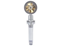 Cabeça De Chuveiro Turbo Açúcar Hélices 360° Dourado