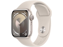 APPLE Watch Series 9 GPS 41 mm Luz das Estrelas com Bracelete Desportiva Luz das Estrelas (Outlet Grade A - Tamanho: S/M)