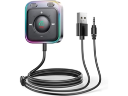 Transmissor Fm Bluetooth Yizhood Cb3 Plug And Play Microfone Duplo Preto