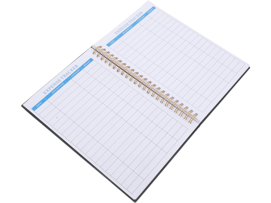 Carnet De Planification Budgétaire Noir Em Papel Para Suivi Des Dépenses Et Approvisionnement À Domicile