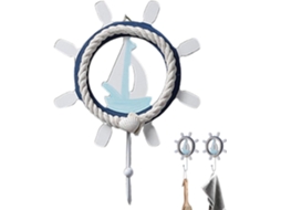Ganchos De Parede Rústicos Com Tema Náutico E Mediterrâneo, Decorativos Para Casa.