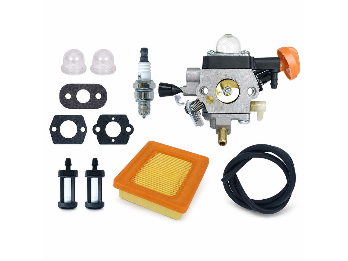 Kit De Carburador Compatível Com Roçadoras Stihl Fs89, Fs91, Fs91r E Podadora Ht102, Ref. 4180-120-0615_syn