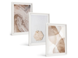 Conjunto De Pinturas Natureza Abstrata De Designer Espelharte (3 Peças 40x60 Cm)
