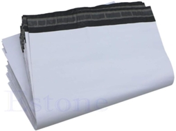 Sacos Postais, Sacos Plásticos Autoadesivos para Envio, Cinza e Preto, Vários Tamanhos, Pacote com 100 (25 e 34 cm)