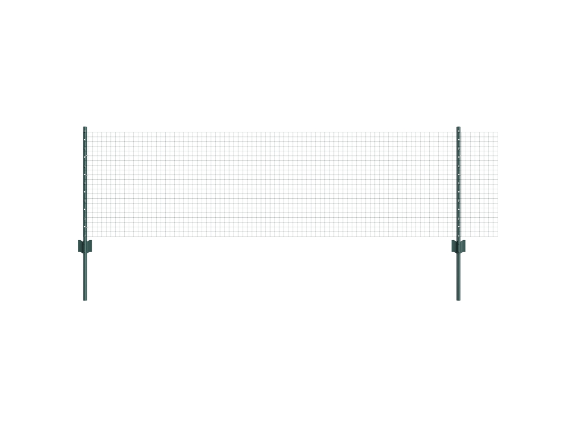 Conjunto 1 Cerca Externa Vidaxl Verde Aço (10 X 0,6 M)