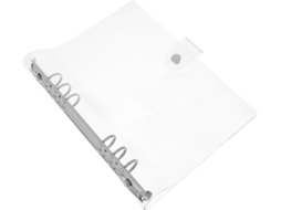 Pasta Com Capa Transparente E Argolas Flexíveis Para Folhas Soltas, Mini Pasta De Pvc Para Organização Escolar E Tarefas
