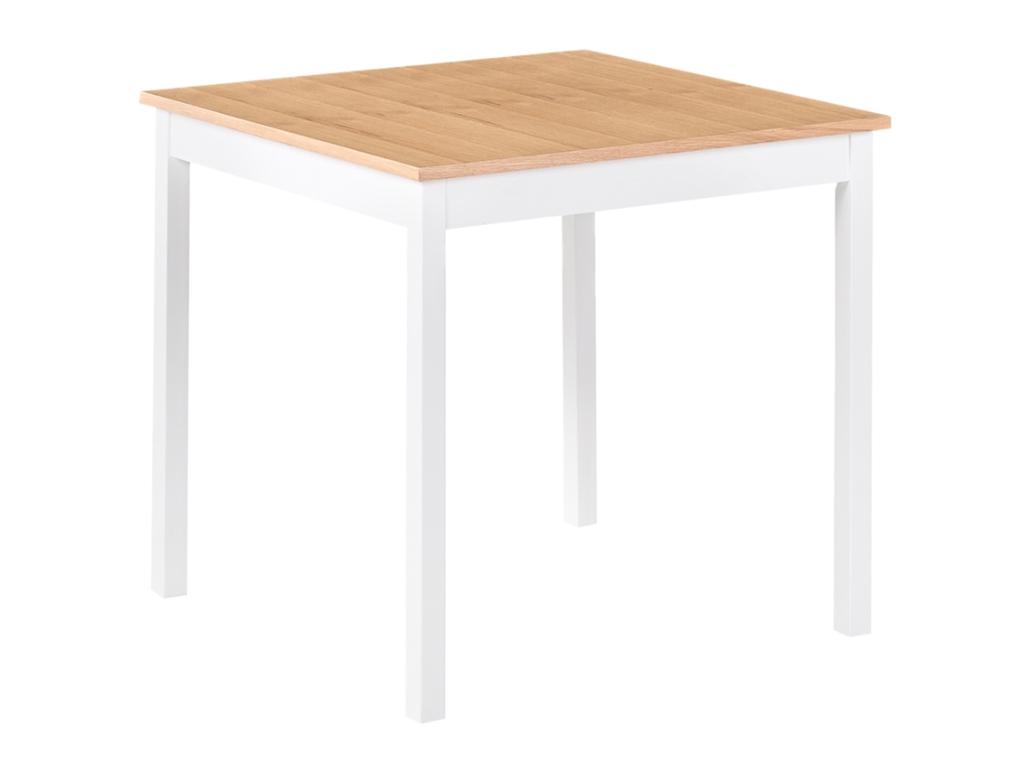 Mesa De Comedor Beliani Battersby De Mdf Blanco 80x80x76