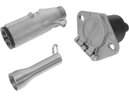 Conector elétrico em liga de alumínio laminado para instalação semi-embutida