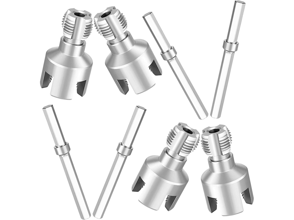 Conjunto De 4 Ferramentas Portáteis Kisangel Para Rosqueamento Interno E Externo Tubos Aço Carbono Plástico 1 2e 3 Polegadas