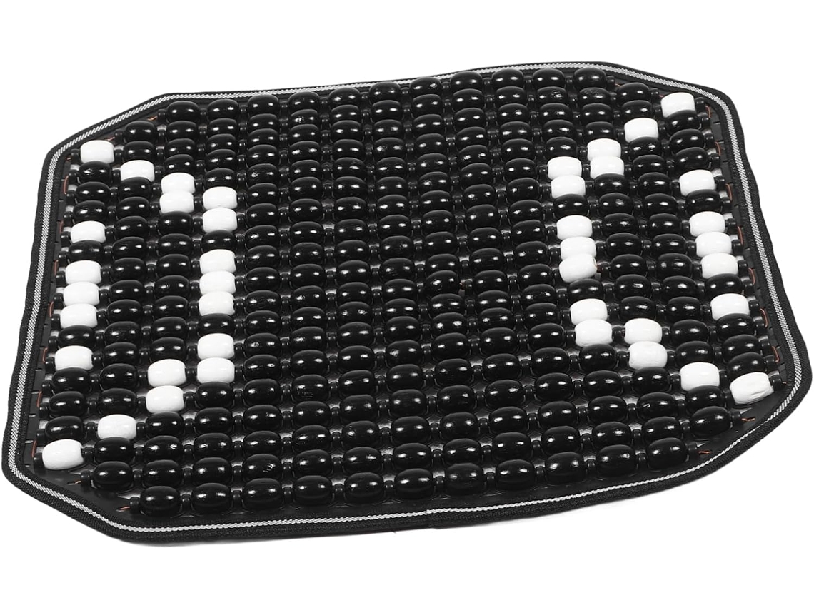 Almofada Para Assento De Carro Com Contas De Madeira Escura, Capa Ventilada Refrescante, Ergonômica