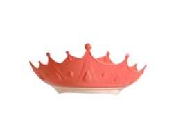 Boné De Banho Para Bebê Silicone Coroa Ajustável Protetor Ouvido Impermeável Vermelho