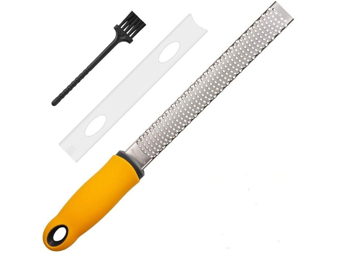 Ralador de limão e queijo, aço inox, com capa protetora e escova NOVA LINE