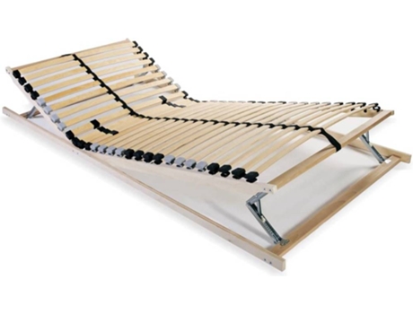 Estrado de Ripas VIDAXL com 28 ripas 7 zonas 80x200 cm (Compatível com Colchão: 195x80x9 cm)