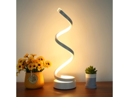 Luminária De Mesa Led, Acabamento Branco, Intensidade Regulável, Usb-c, Para Cabeceira, Escritório, Sala Ou Ambiente Decorativo